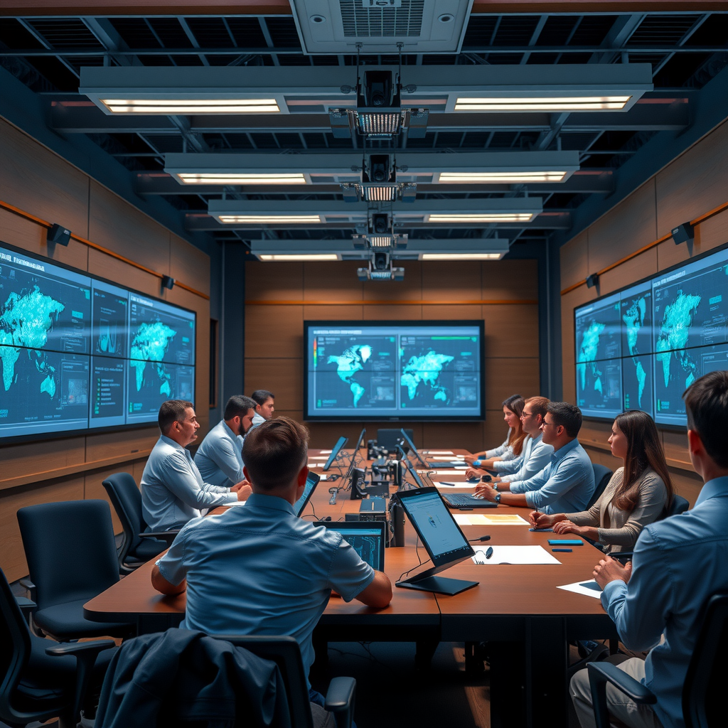 International research collaboration meeting showing scientists from multiple institutions discussing video diffusion research with presentations and technical diagrams