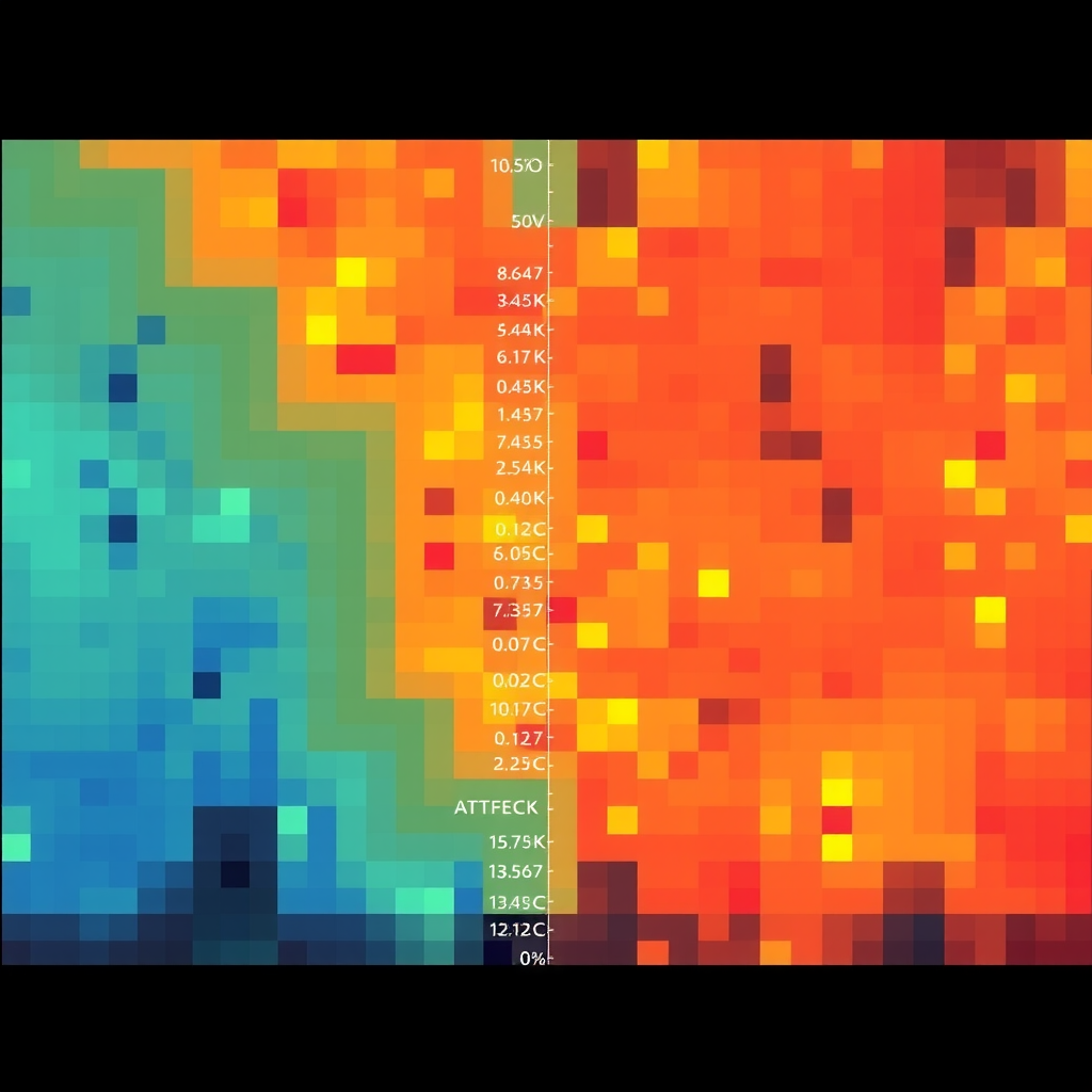 Heatmap visualization displaying attention weight matrices across temporal dimensions, showing how different frames attend to each other with color-coded intensity values representing dependency strength between frame pairs in a video sequence